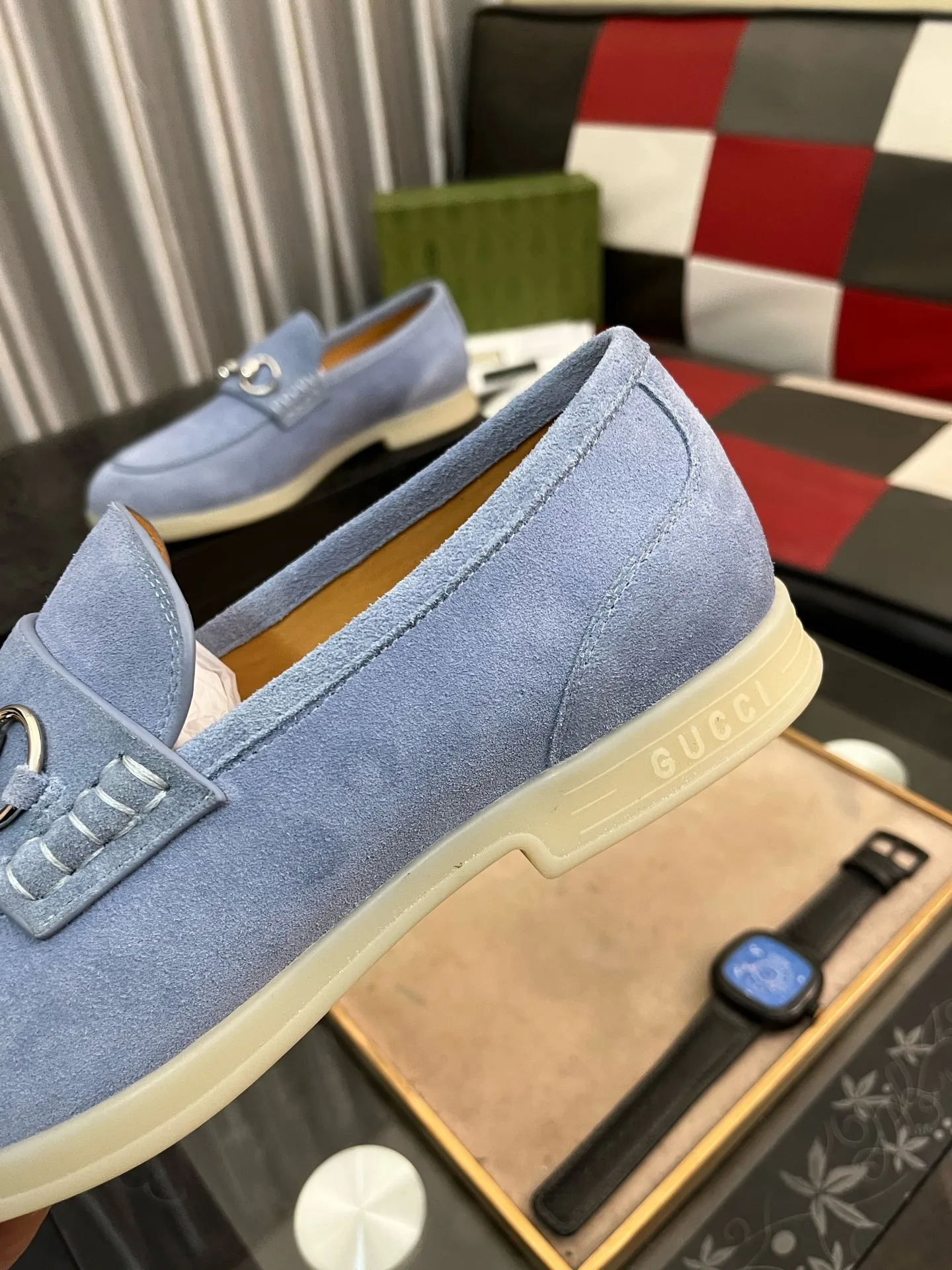 Men's shoes 💰540⌚️⌚️【GUCCi】Original frosted calfskin, water-dyed cowhide lining, original outsole, men's and women's fashion, formal casual leather shoes, slip-on men's and women's shoes series, young fashion, European and American trends, British style, casual matching, comfortable feet, standard code: men's code 38-444️⃣colors available